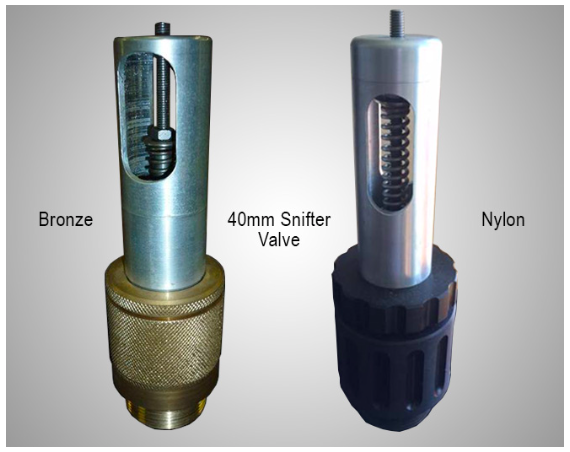 A photograph of two vacuum pumps 